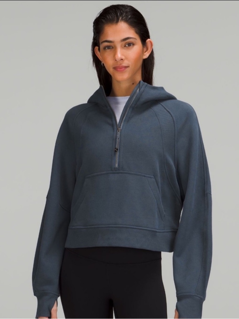 Lululemon Scuba Half Zip Iron Blue ML